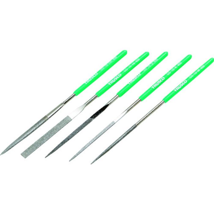 TRUSCO ダイヤモンドヤスリ 精密用#400 5本セット 全長140mm(10本組サイズ)(Tcode:1607144)
