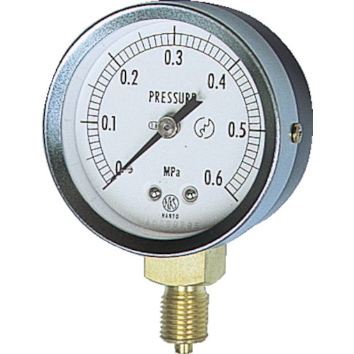 長野 JIS汎用形圧力計A枠(ストレート) 圧力レンジ(MPa):0.0〜0.10(Tcode:2772442)
