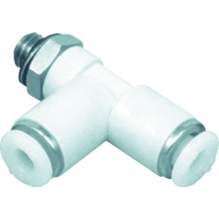 CKD チューブ継手 ニュージョイントミニタイプ D形チーズタイプ 適合チューブ外径3.2mm 接続口径R1/8(Tcode:4014723)