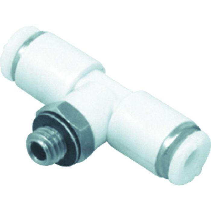 CKD チューブ継手 ニュージョイントミニタイプ 両口チーズタイプ 適合チューブ外径3.2mm 接続口径M3×0.5(Tcode:4014731)