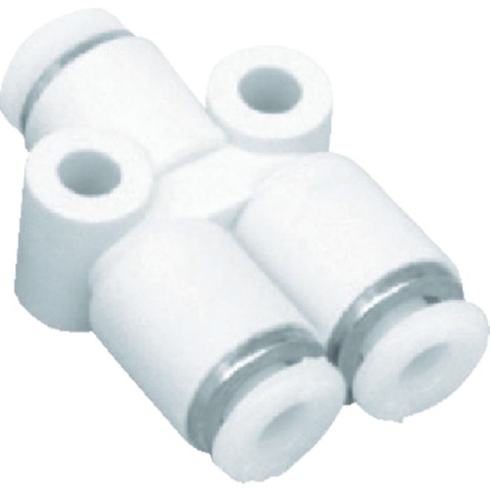 CKD チューブ継手 ニュージョイントミニタイプ Y形チーズタイプ 適合チューブ外径4mm/3.2mm(Tcode:4014782)