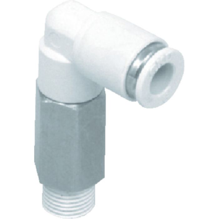 CKD チューブ継手 ニュージョイントエルボタイプ 適合チューブ外径4mm 接続口径R1/4(Tcode:4015193)