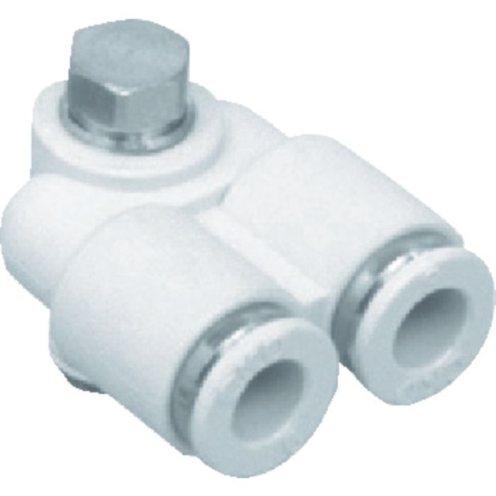 CKD ニュージョイント エルボタイプ 適合チューブ外径:4mm 接続口径M5(Tcode:4015223)