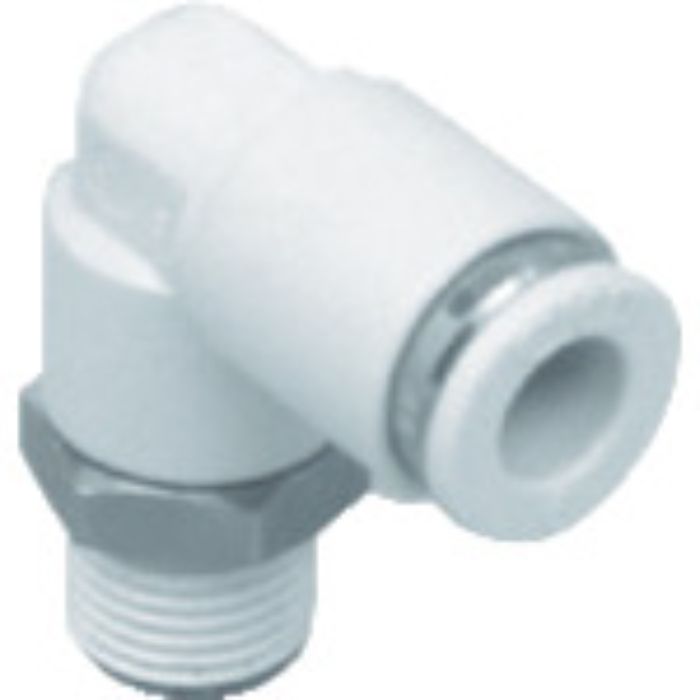 CKD チューブ継手 ニュージョイント エルボタイプ(1袋=1個入り) 適合チューブ外径6mm 接続口径R1/8(Tcode:4015291)