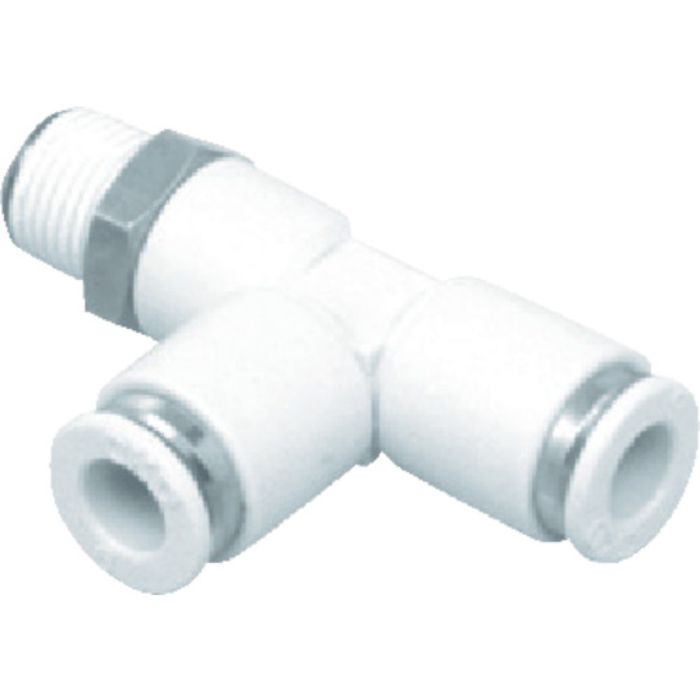 CKD チューブ継手 ニュージョイントチーズタイプ 適合チューブ外径10mm 接続口径R1/4(Tcode:4017200)