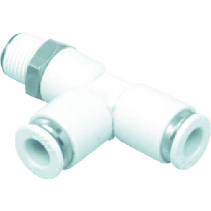 CKD チューブ継手 ニュージョイントチーズタイプ 適合チューブ外径4mm 接続口径R1/8(Tcode:4017307)