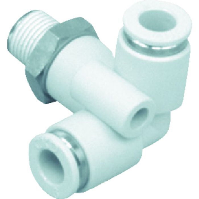 CKD ニュージョイントテトラ形タイプ 適合チューブ外径:4mm接続口径R1/8(Tcode:4017609)