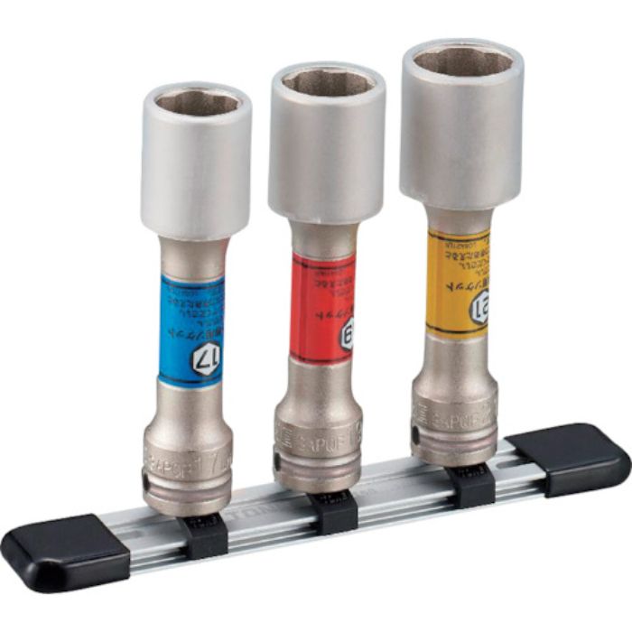 TONE インパクト用プロテクター付クイックフィット薄形ロングホイルナットソケットセット(自動車整備用)(Tcode:2533266)