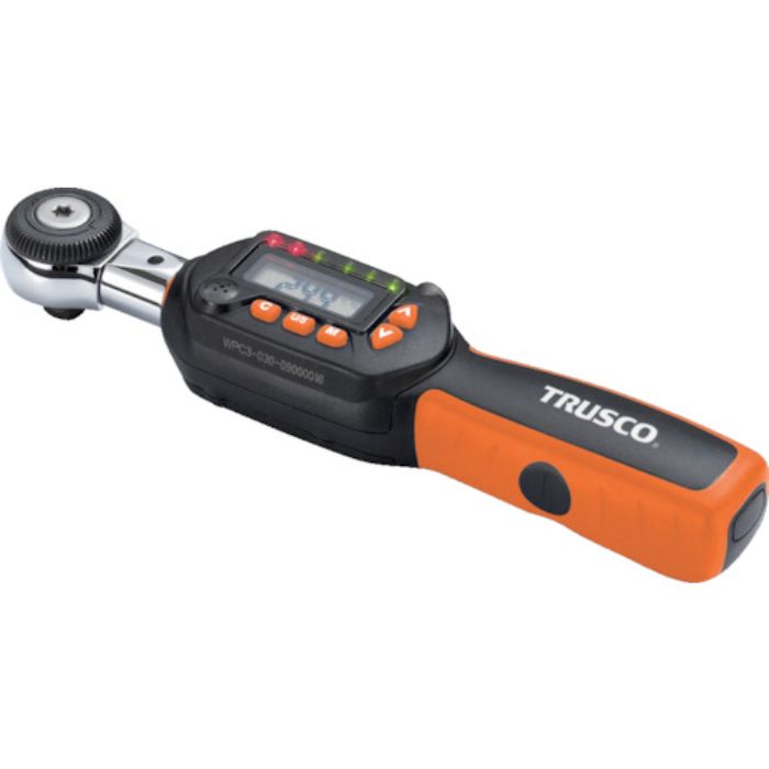 TRUSCO ヘッド交換式ラチェットデジタルトルクレンチ 差込角9.5mm 6〜30Nm(Tcode:2571478)