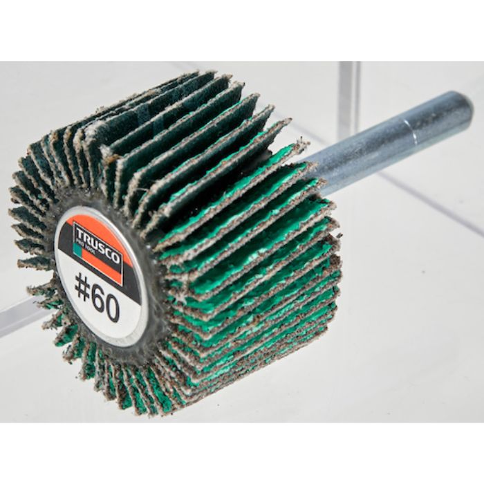 TRUSCO 超研削フラップホイール 外径60X幅25X軸径6 #Z80 5個入