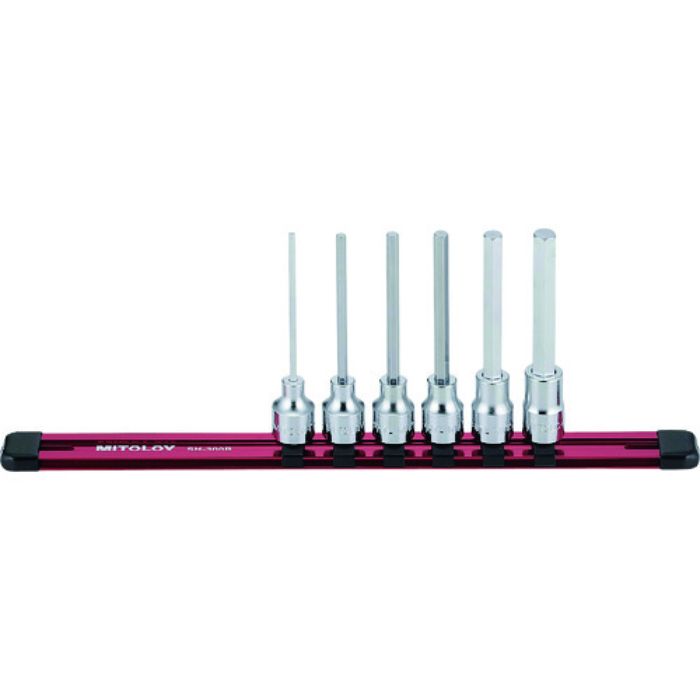 ミトロイ 3/8 ヘックスソケット ロング ホルダーセット 6コマ7点(Tcode:3420377)
