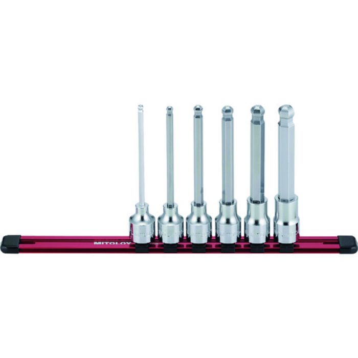 ミトロイ 1/2 ヘックスソケット ボールポイント ロング ホルダーセット 6コマ7点(Tcode:3420381)