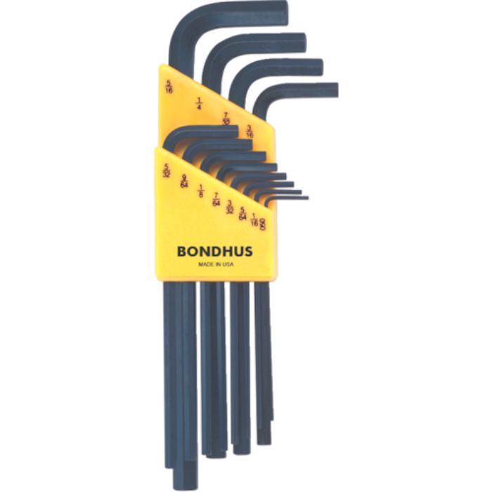 ボンダス 六角L-レンチ ロング インチ セット12本組(0.050-5/16)(Tcode:8108443)