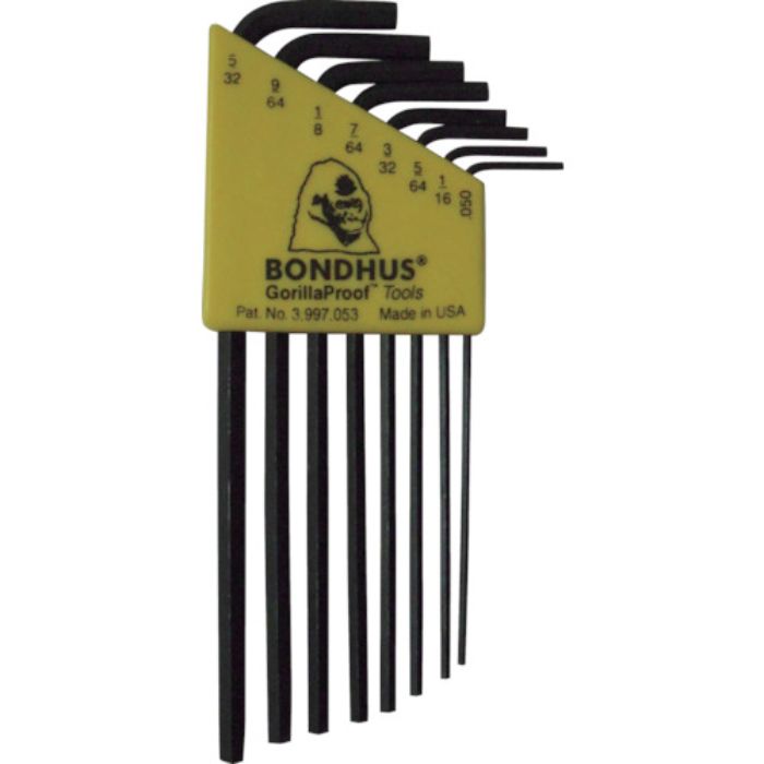 ボンダス 六角L-レンチ ロング インチ セット8本組(0.050-5/32)(Tcode:8108454)