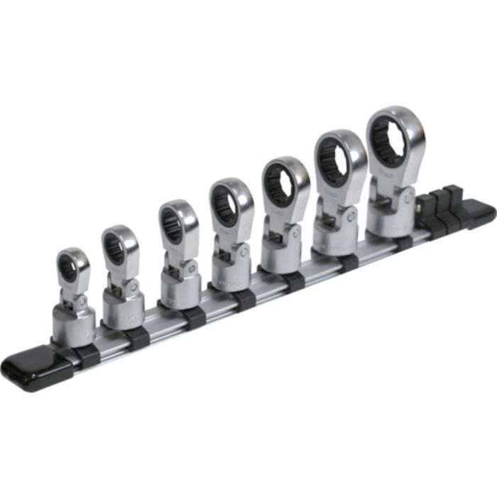 TONE フレックスラチェットめがねソケットセット(ホルダー付) 差込角9.5mm 7点セット(Tcode:3592042)