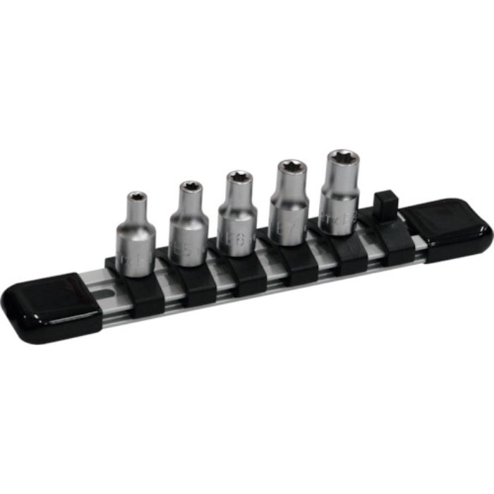 TONE ヘックスローブソケットセット E型トルクスソケットセット(ホルダー付) 差込角6.35mm(Tcode:1252454)
