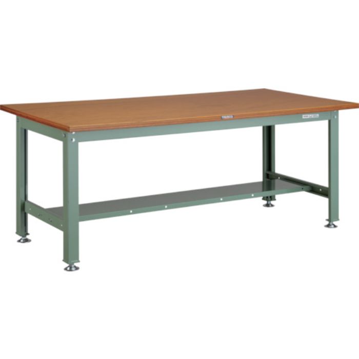 TRUSCO 中荷重作業台(1200kg)HW型 1800X900XH740 基本タイプ グリーン色 緑(Tcode:2409330)