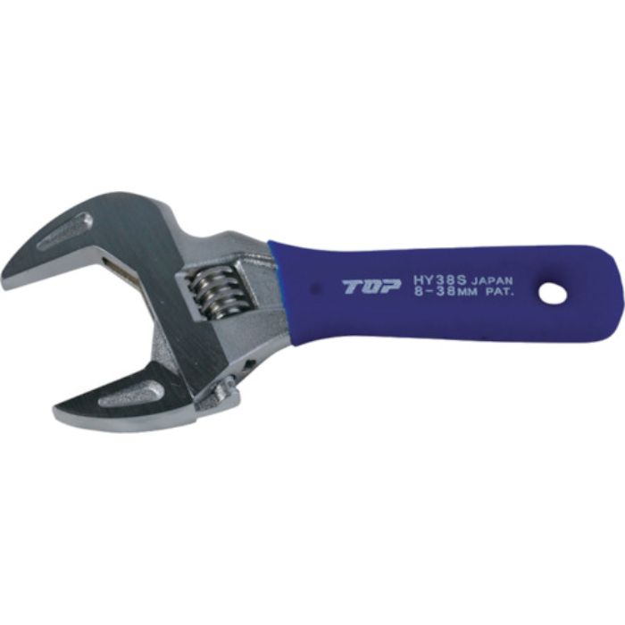 TOP 薄型軽量ワイドモンキレンチ ショートエコワイド 口開寸法8〜38(Tcode:2877244)