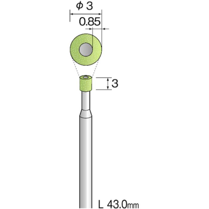 ミニモ ビトリファイドダイヤモンドバー#170 Φ3(Tcode:8527800)