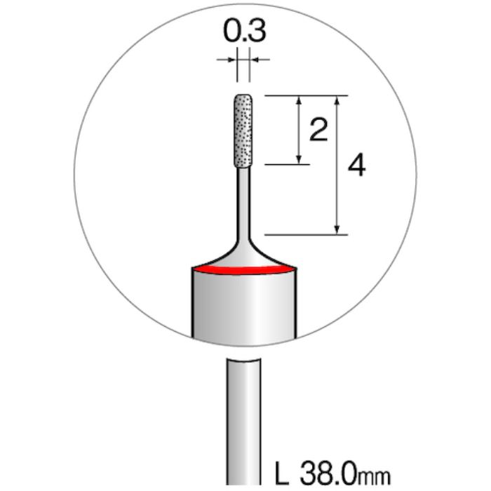 ミニモ 精密電着CBNバー 超硬軸#600 Φ0.3(Tcode:8527827)