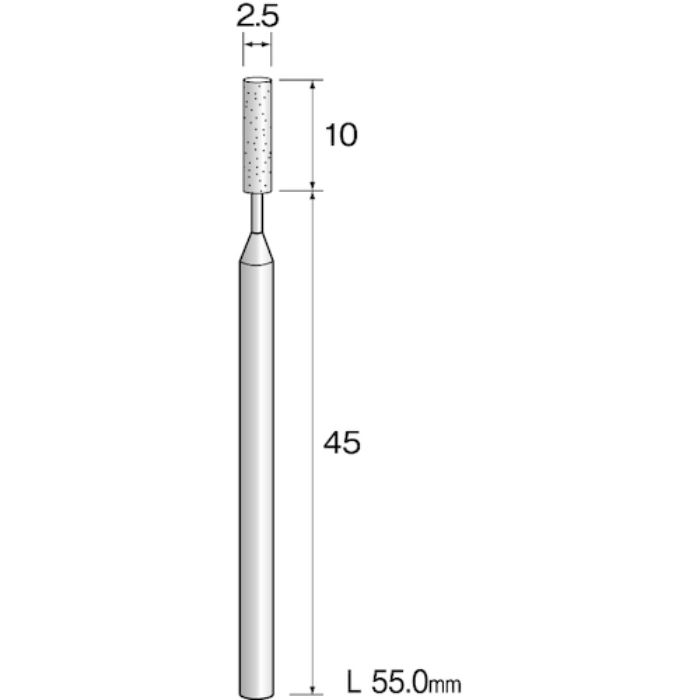 ミニモ 精密砥石 WA砥粒#320 φ2.5 (5本入)(Tcode:8527079)