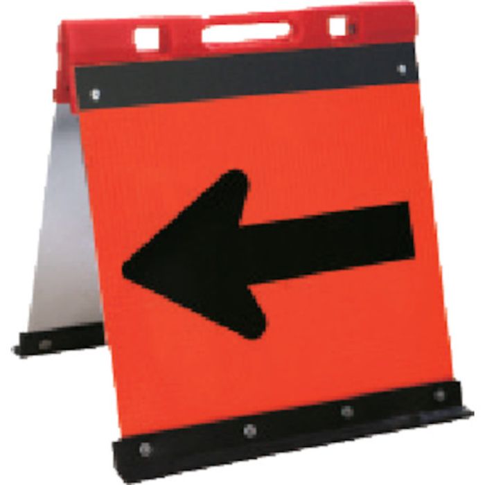 ANZEN 方向指示板 アルミ方向指示板 折りたたみ式 450*450オレンジ(Tcode:4367343)