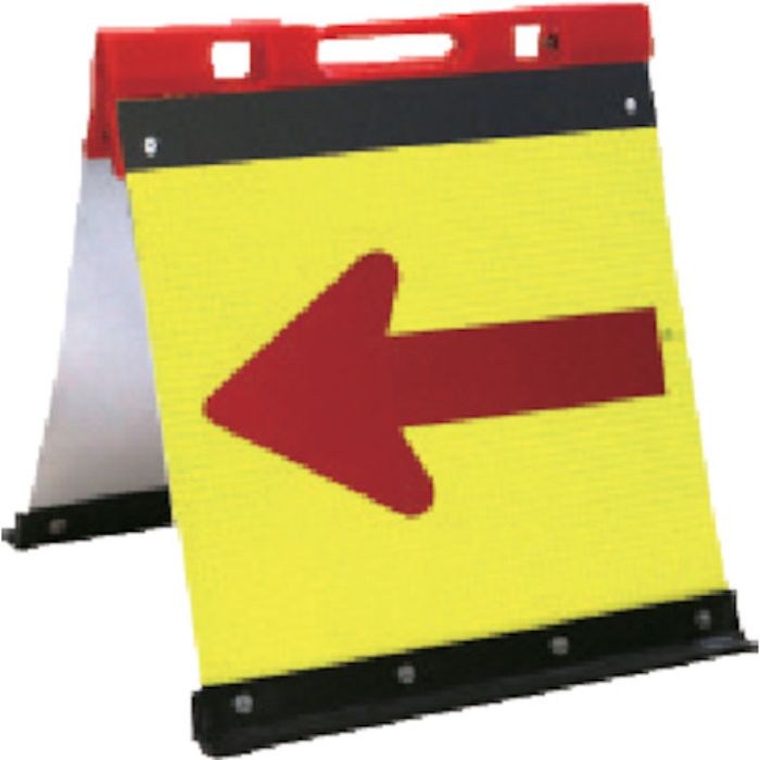 ANZEN 方向指示板 アルミ方向指示板 折りたたみ式 450*450イエロー(Tcode:4367373)