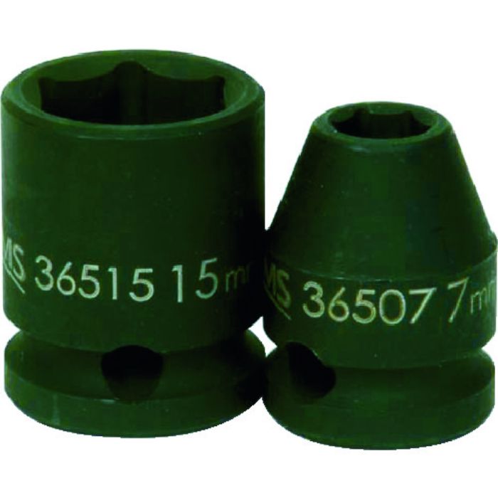 WILLIAMS インパクト用ソケット ショート 3/8 6角 対辺寸法7×全長25mm(Tcode:7576447)