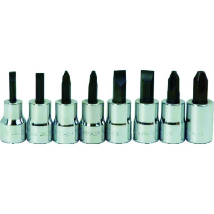 WILLIAMS 3/8ドライブ スクリュードライバービットソケットセット 8個(Tcode:7581408)