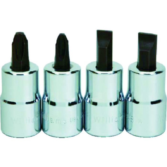 WILLIAMS 1/2ドライブ スクリュードライバービットソケットセット 4個(Tcode:7581467)