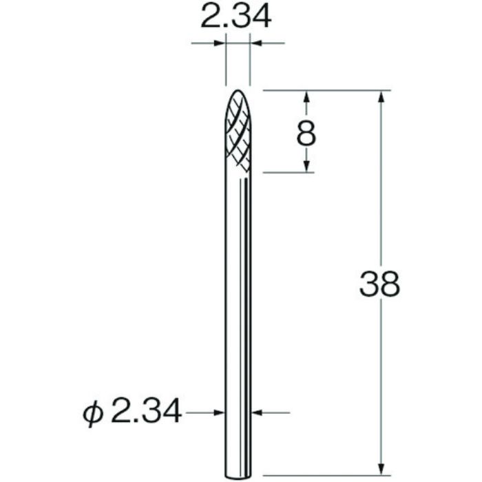 リューター 精密加工用超硬カッターK1652(Tcode:1281815)