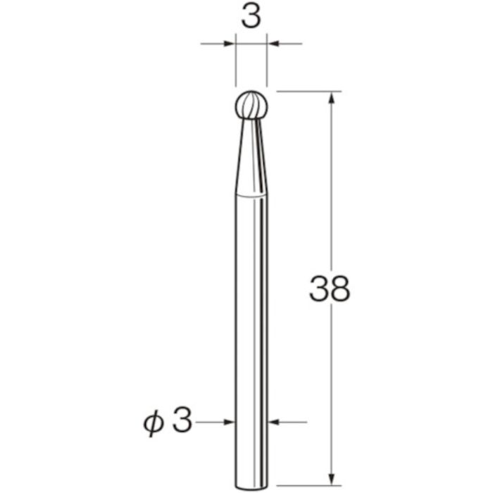 リューター 超硬カッターK3014(Tcode:1282546)