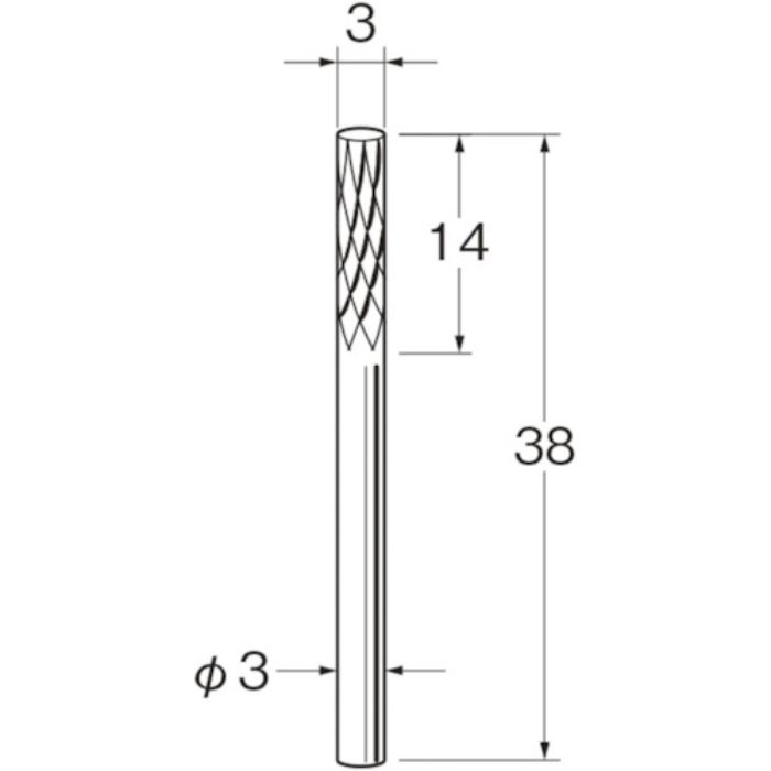 リューター 超硬カッターK3123(Tcode:1281835)