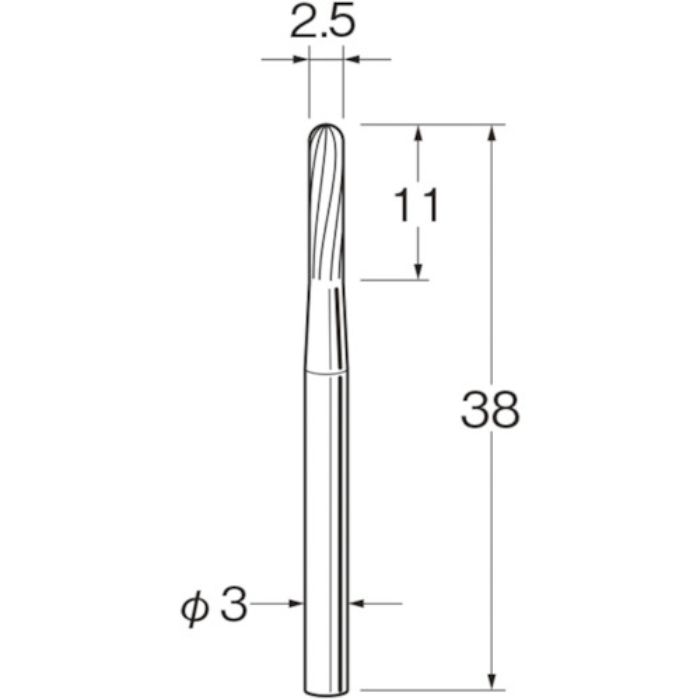 リューター 超硬カッターK3212(Tcode:1282741)