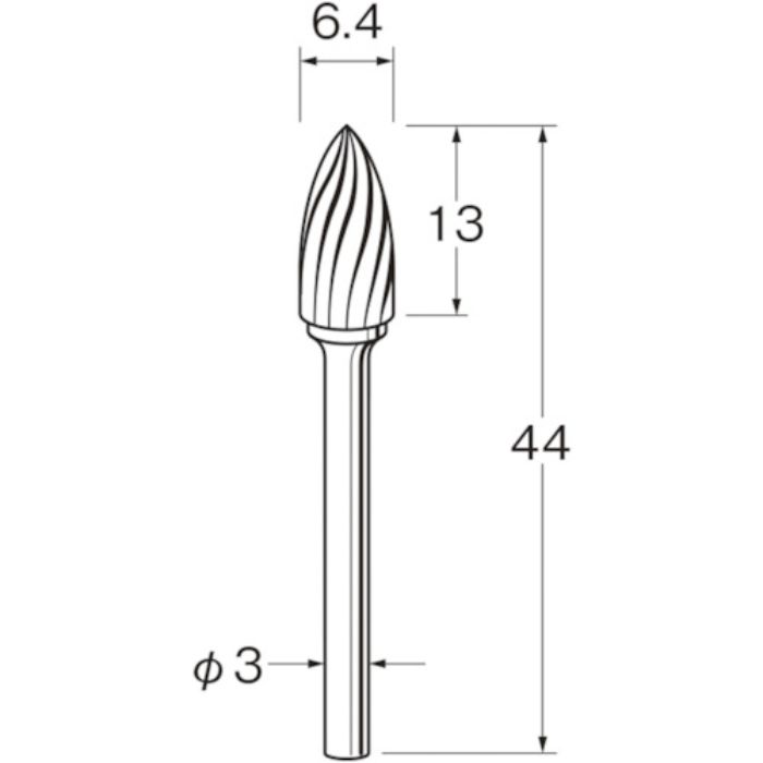 リューター 超硬カッターK3316(Tcode:1283182)