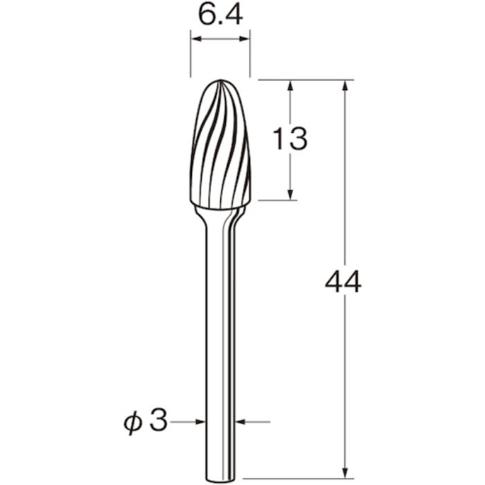 リューター 超硬カッターK3416(Tcode:1284918)