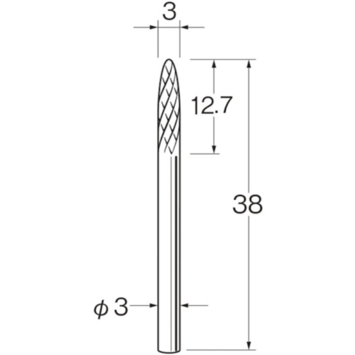 リューター 超硬カッターK3423(Tcode:1283386)