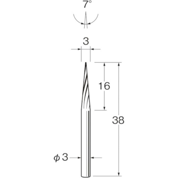 リューター 超硬カッターK3513(Tcode:1281849)