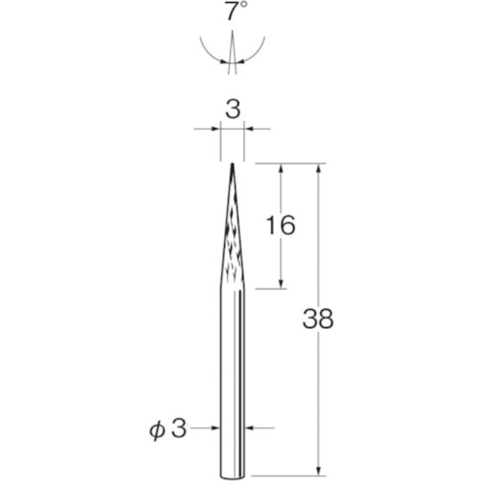 リューター 超硬カッターK3523(Tcode:1285060)