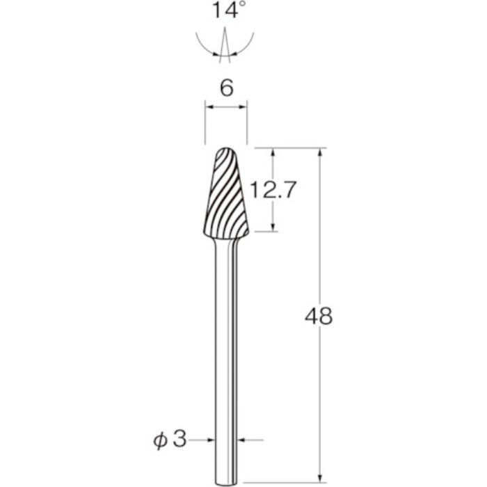 リューター 超硬カッターK3616(Tcode:1285057)