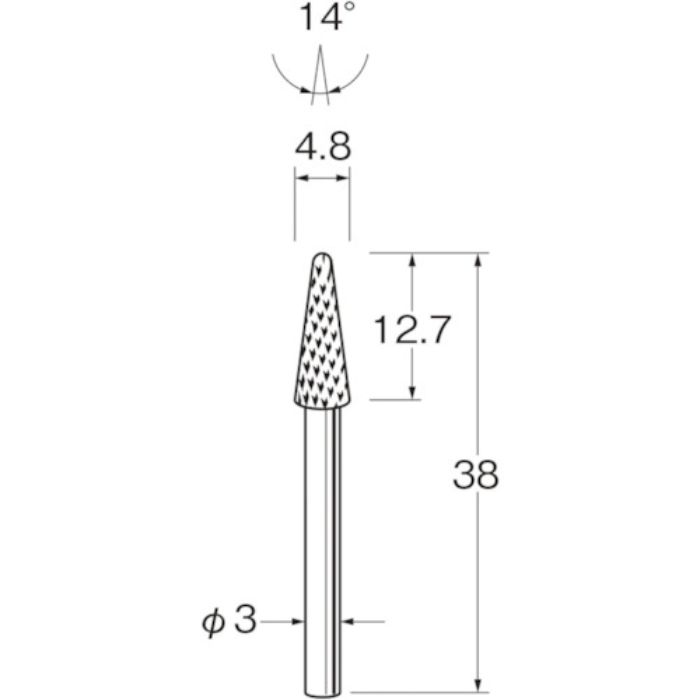 リューター 超硬カッターK3816(Tcode:1282980)