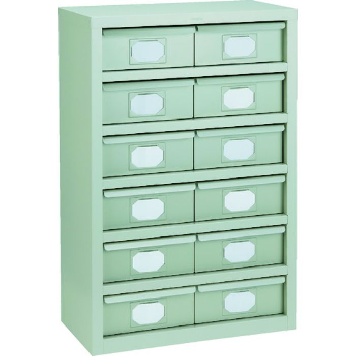 TRUSCO K型引出しユニット 592X890 V-2X12個 ネオグレー(Tcode:5123569)