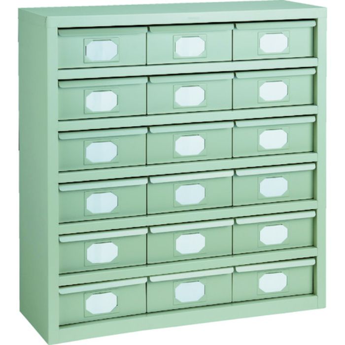 TRUSCO K型引出しユニット 854X890 V-2X18個 ネオグレー(Tcode:5123593)