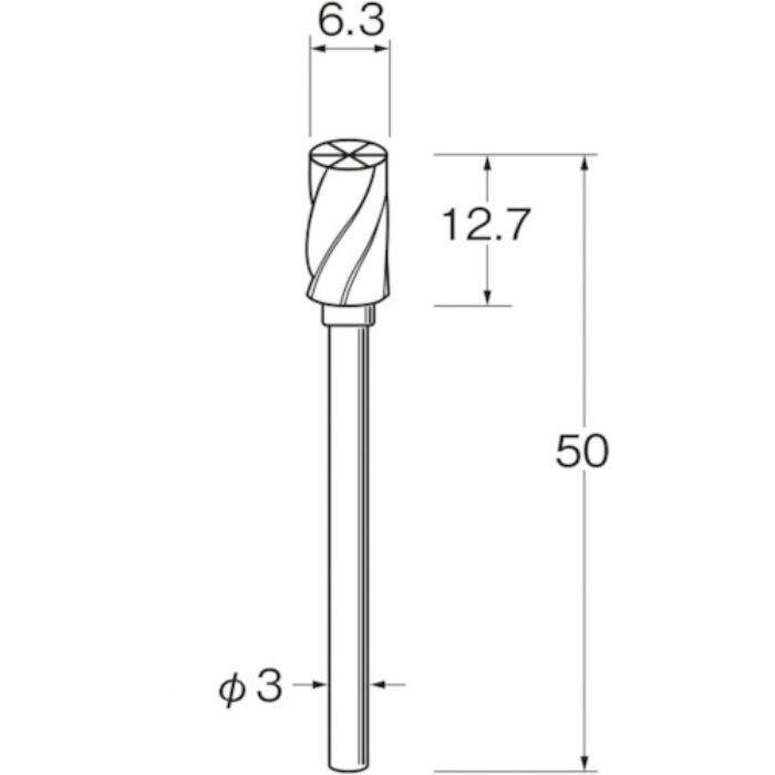 リューター 軽合金用超硬カッター(Tcode:1684481)