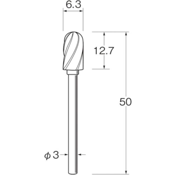 リューター 軽合金用超硬カッター(Tcode:1684467)
