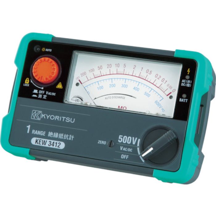 KYORITSU 3412 1レンジアナログ絶縁抵抗計(Tcode:7866330)