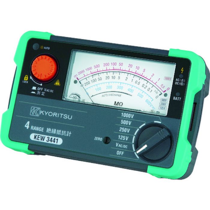KYORITSU 3441 4レンジアナログ絶縁抵抗計(Tcode:4796527)