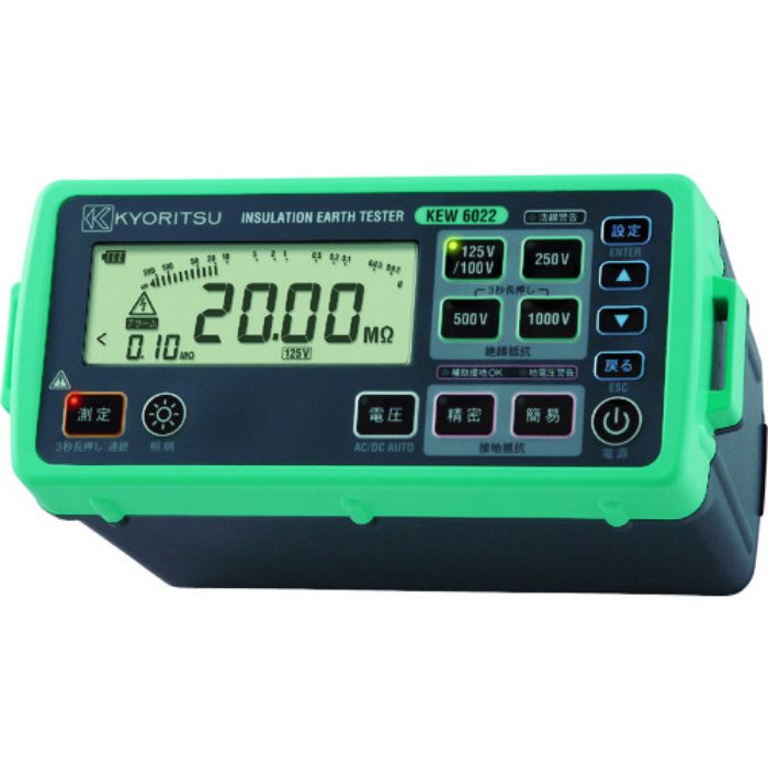 KYORITSU 6022 デジタル絶縁・接地抵抗計(スタンダードモデル)(Tcode:4796594)