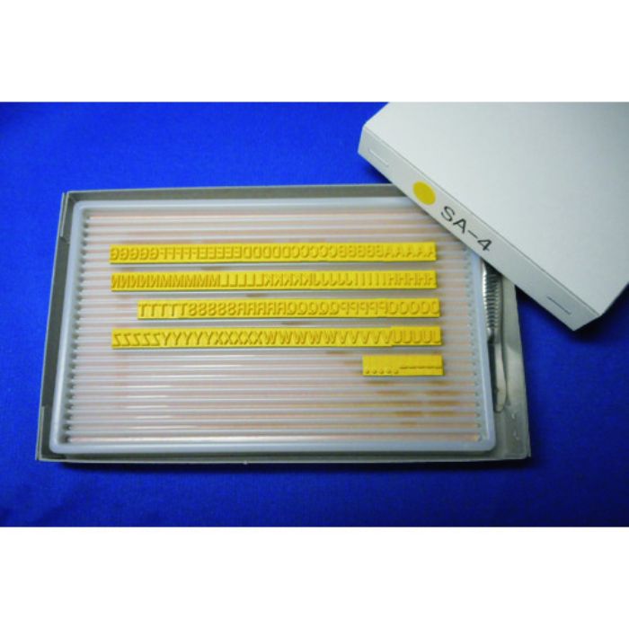 テクノマーク 産業用スタンプ フラットスタンプ・ロールマーカー用差替式ゴム活字 SA-4(Sタイプ・英字セット)(4mm)(Tcode:8192209)