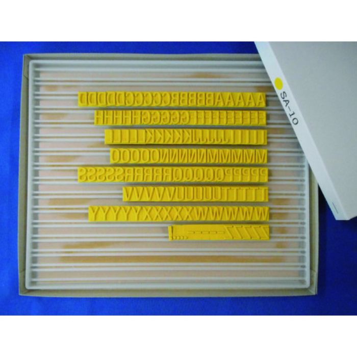 テクノマーク 産業用スタンプ フラットスタンプ・ロールマーカー用差替式ゴム活字 SA-10(Sタイプ・英字セット)(10mm)(Tcode:8192212)